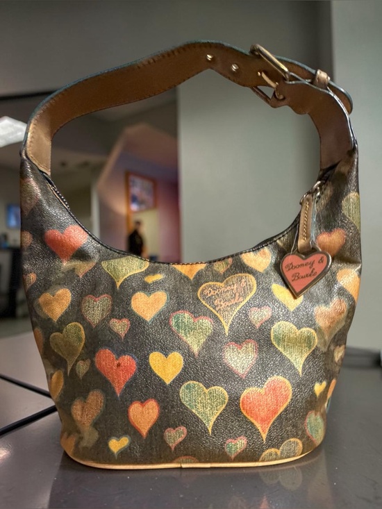 Dooney & Bourke Handbags - Heart-Print Canvas Hobo Bag in Multicolor